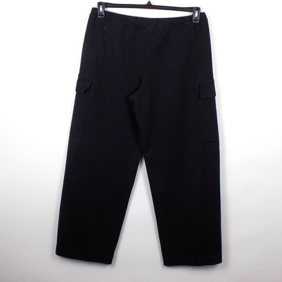 Lululemon Cargo Pants Mid-Rise Size 12 Black Cotton-Blend Double-Knit Slouchy - Picture 2 of 9